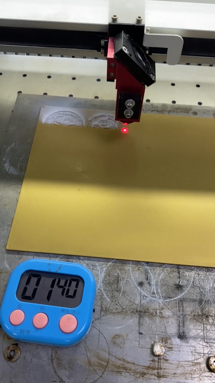 DF60D CO2 laser processing a matched POM embosser die set