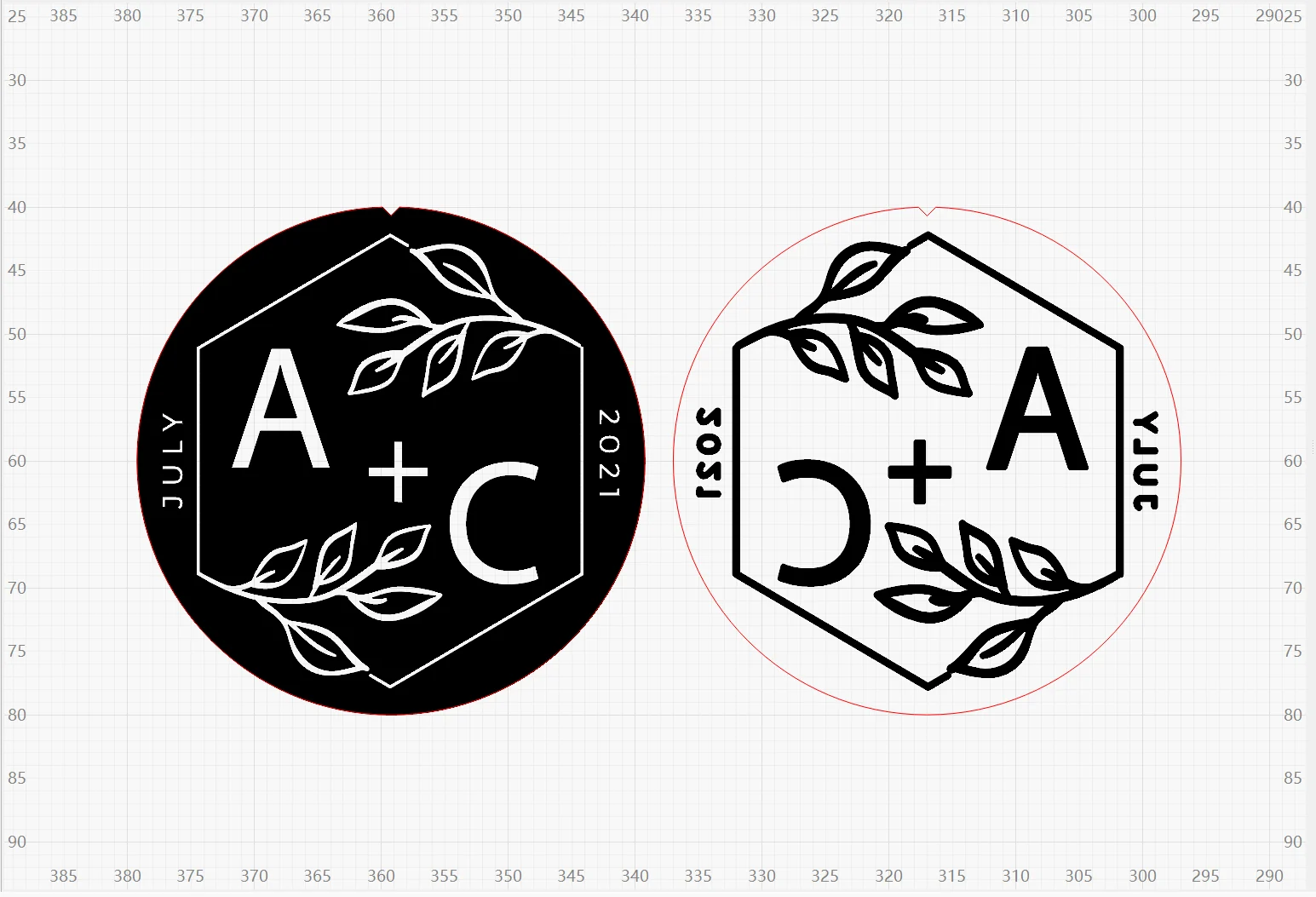 Prepared artwork for matched embosser dies